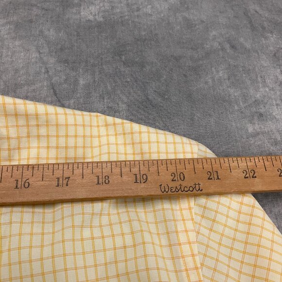 Brooks‎ Brothers 346 Shirt Men 17.5-4/5 Yellow Check OCBD Classic Non Iron VTG - Picture 7 of 10